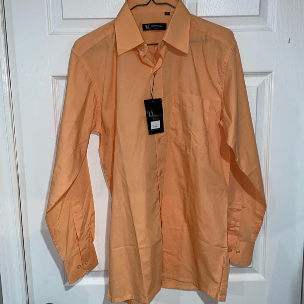 Sergio Louis Size 14.5 Neck Dress Shirt in Peach